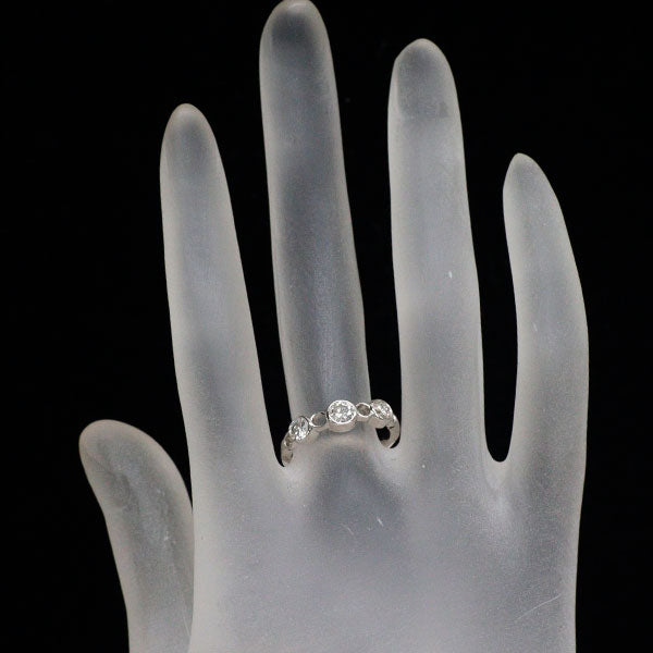 K18WG ダイヤモンド リング 0.63ct スリーストーン