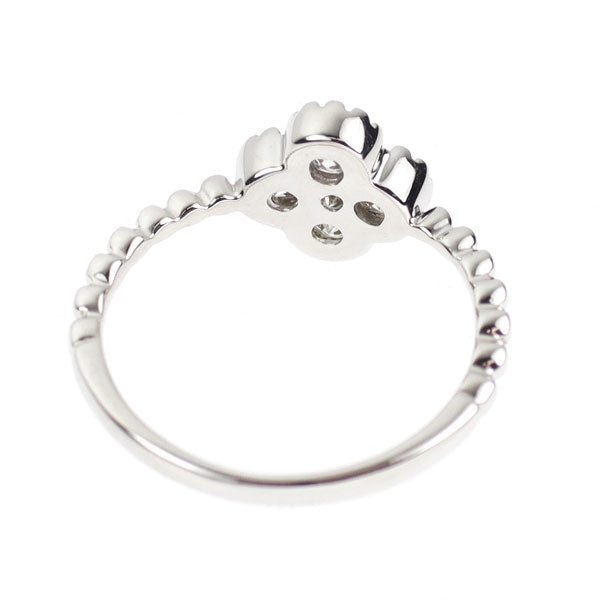 K18WG ダイヤモンド ピンキー リング 0.25ct フラワー