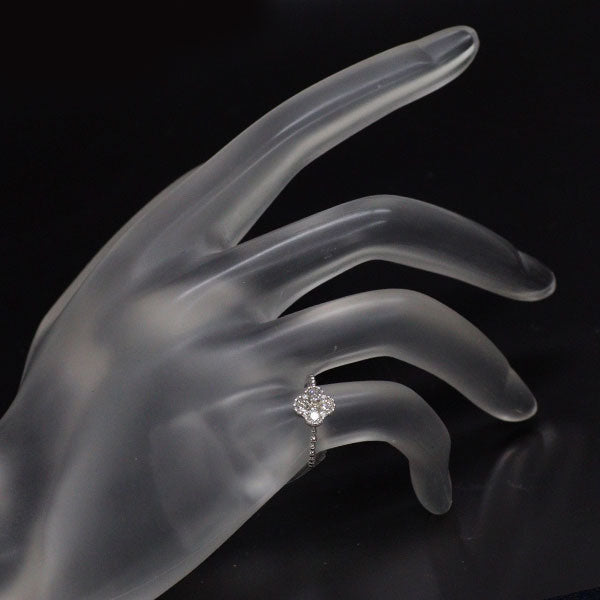 K18WG ダイヤモンド ピンキー リング 0.25ct フラワー