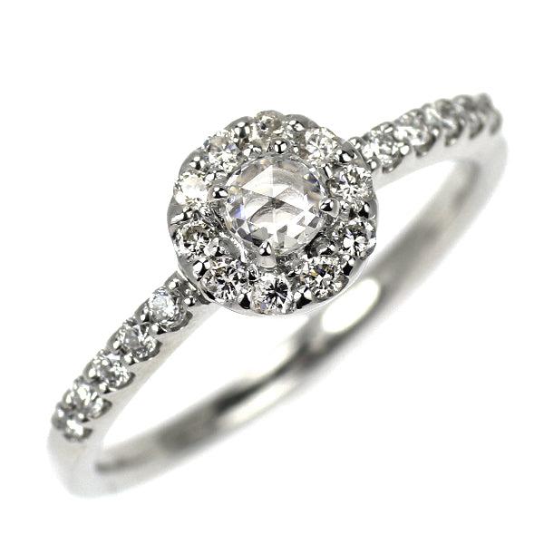 K18WG ローズカット ダイヤモンド リング 0.10ct D0.40ct