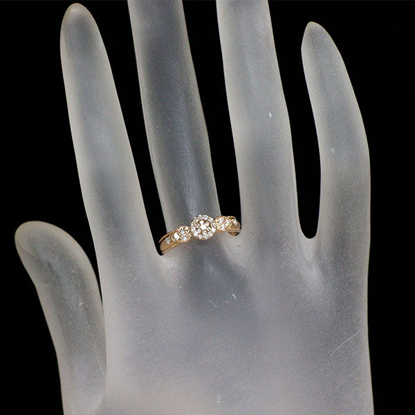 K18PG ダイヤモンド リング 0.23ct