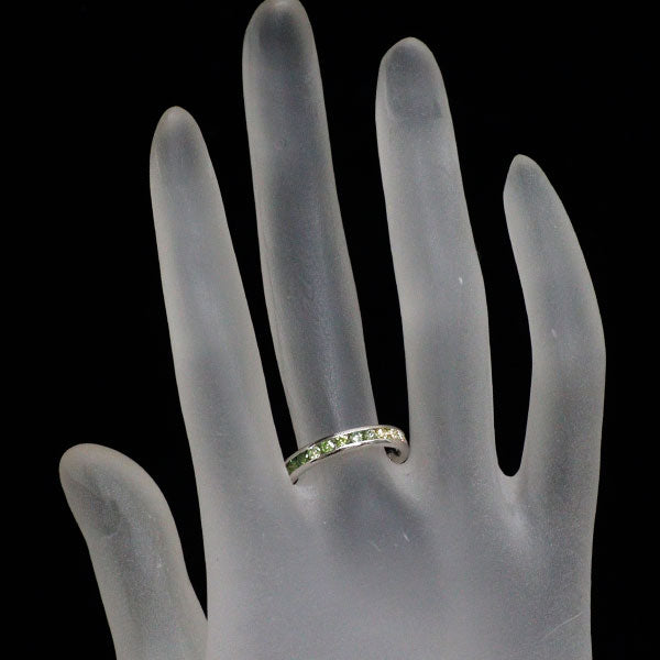 Pt900 トリートグリーン/イエロー ダイヤモンド リング 0.55ct