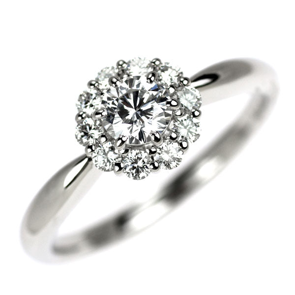 ニナリッチ/セイコー Pt900 ダイヤモンド リング 0.311ct F SI1 G D0.21ct