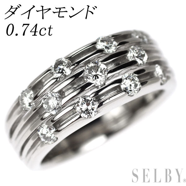 Pt900 ダイヤモンド リング 0.74ct
