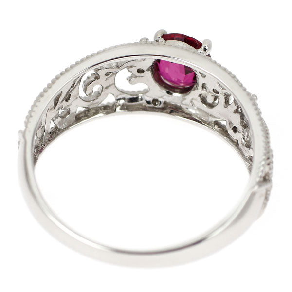 Pt900 ルビー ダイヤモンド リング 0.63ct D0.07ct