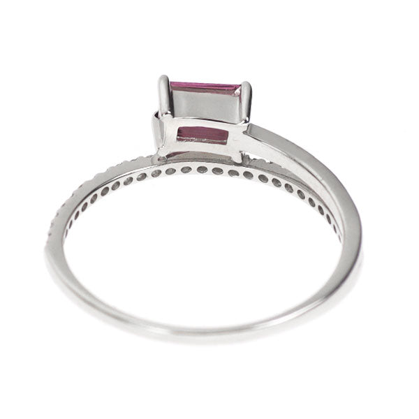 Pt900 ピンクトルマリン ダイヤモンド リング 0.40ct D0.11ct