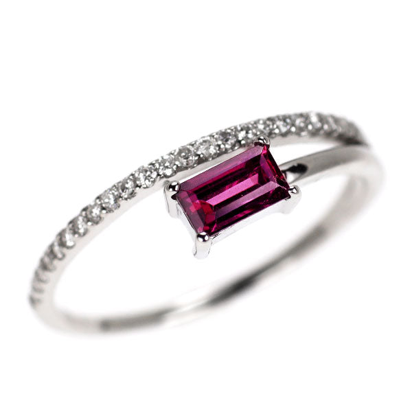 Pt900 ピンクトルマリン ダイヤモンド リング 0.40ct D0.11ct