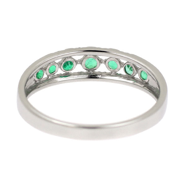 Pt900 エメラルド ダイヤモンド リング 0.15ct D0.032ct