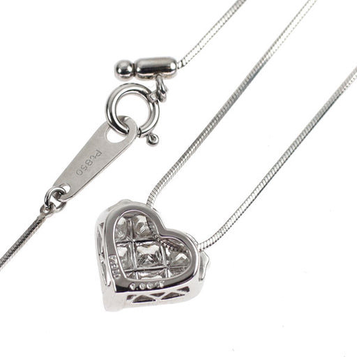 Pt950/ Pt850 ダイヤモンド ペンダントネックレス 1.00ct ハート 