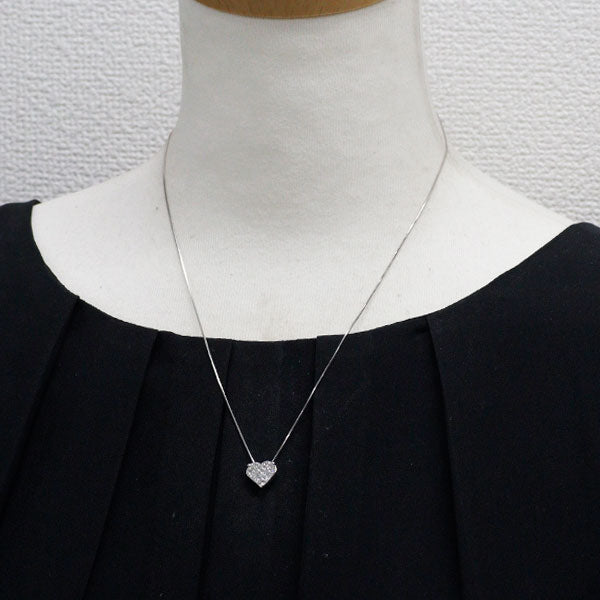 Pt950/ Pt850 ダイヤモンド ペンダントネックレス 1.00ct ハート ミステリーセッティング