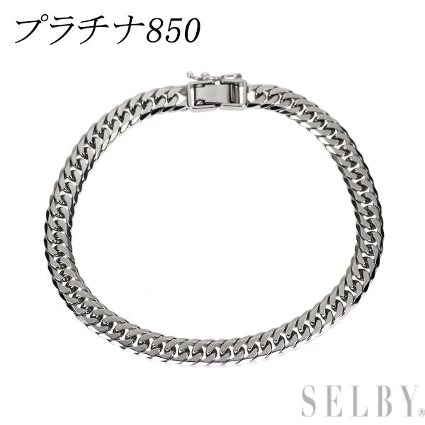 Pt850 ブレスレット 喜平 6面ダブル