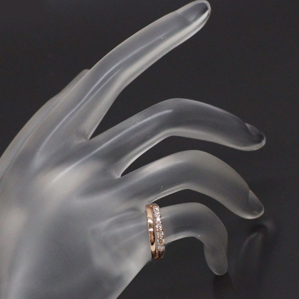 K10PG ダイヤモンド リング 0.23ct ピンキー