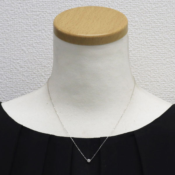 K10WG ダイヤモンド ペンダントネックレス 0.08ct
