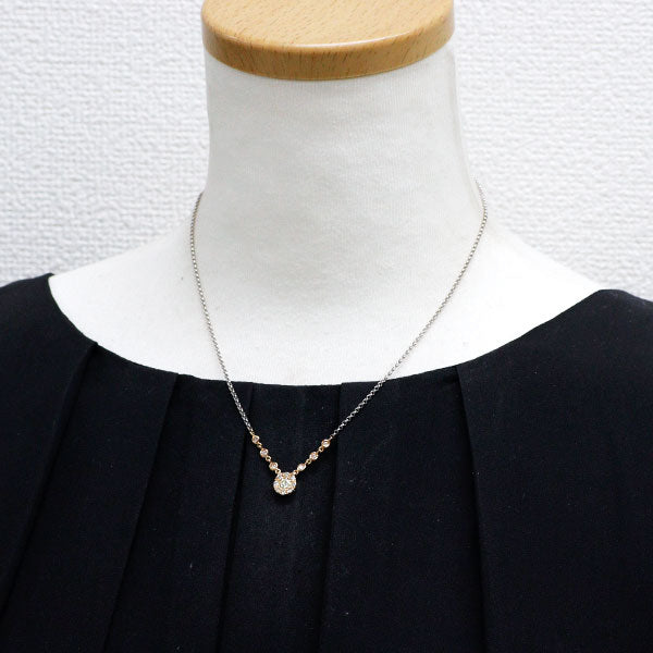 バレステラ(Balestra) K18WG/PG ダイヤモンド ペンダントネックレス 0.255ct D0.20ct