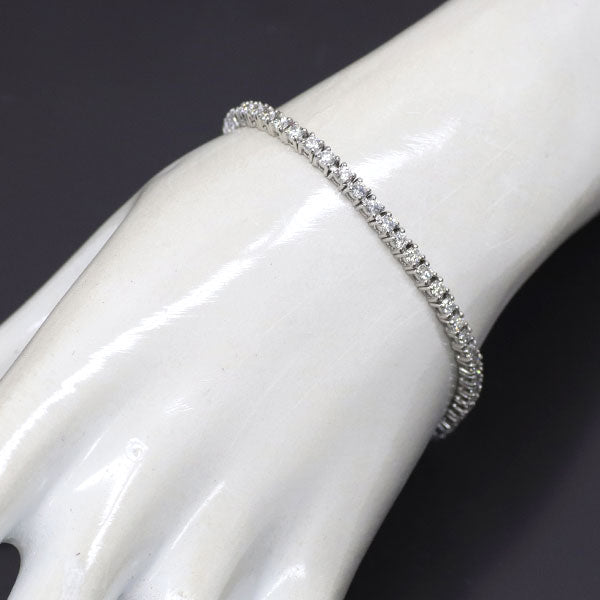 Pt850 ダイヤモンド テニス ブレスレット 3.00ct