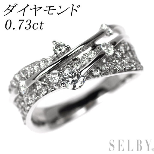 K18WG ダイヤモンド リング 0.73ct — セルビーオンラインストア