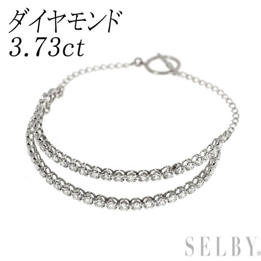 K18WG ダイヤモンド ブレスレット 3.73ct — セルビーオンラインストア