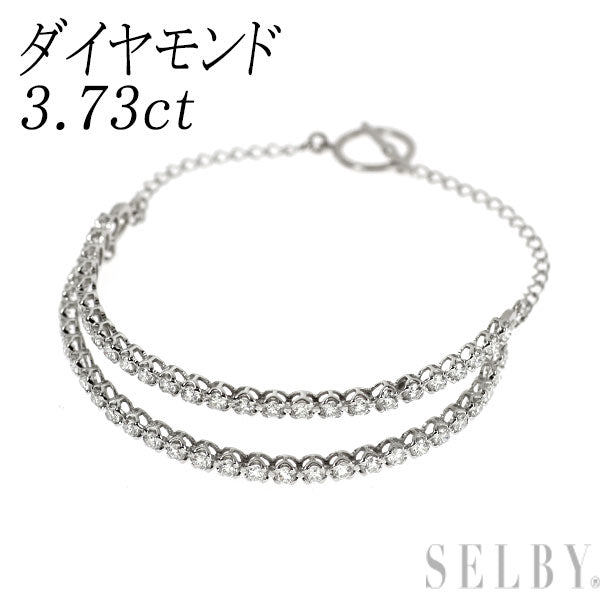 K18WG ダイヤモンド ブレスレット 3.73ct