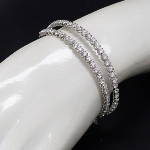 K18WG ダイヤモンド ブレスレット 3.73ct