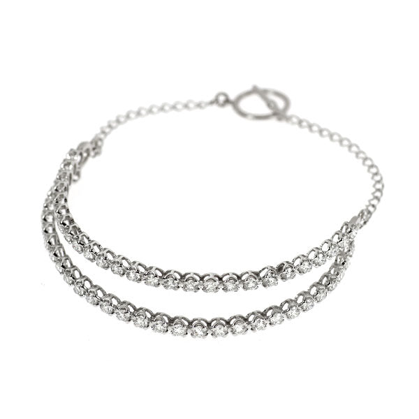 K18WG ダイヤモンド ブレスレット 3.73ct