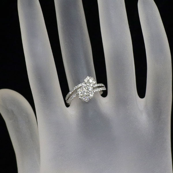 Pt900 ダイヤモンド リング 0.85ct フラワー