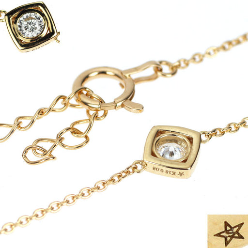 GINZA TANAKA/田中貴金属 K18YG 多面カットダイヤモンド ブレスレット