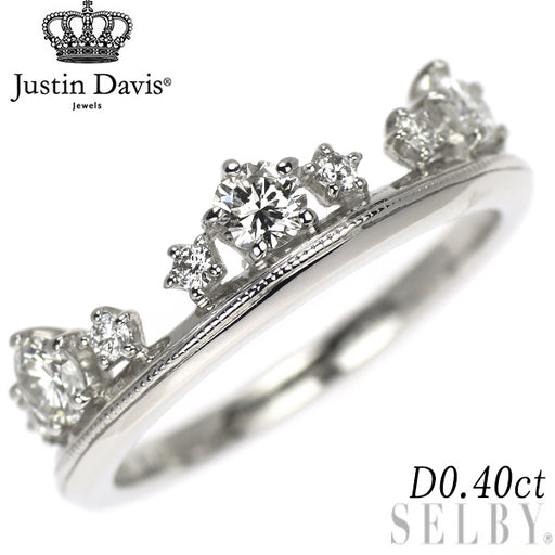 ジャスティンデイビス Pt900 ダイヤモンド リング 0.40ct — セルビー