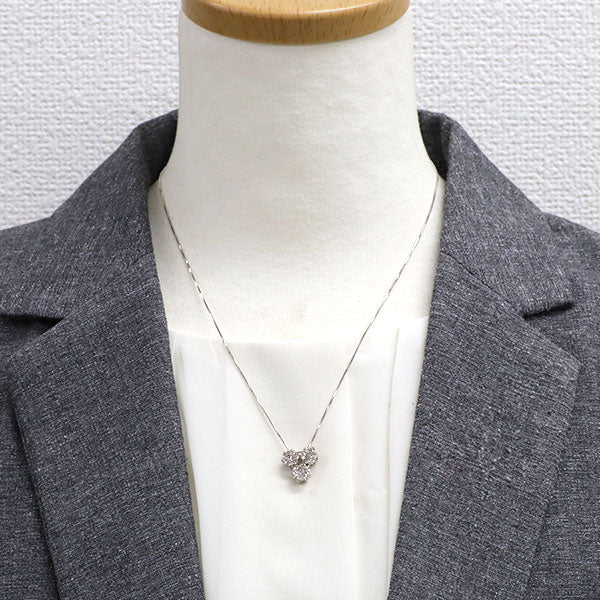 希少 K18WG 天然ピンクダイヤモンド ペンダントネックレス 1.00ct