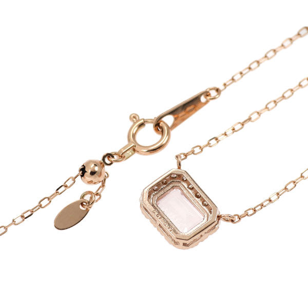K18PG モルガナイト ダイヤモンド ペンダントネックレス 0.51ct D0.11ct