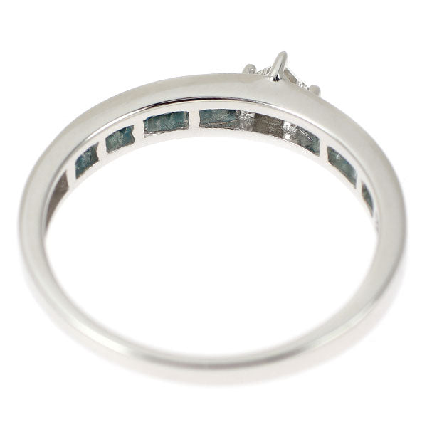 K18WG アイスブルー/カラーレス ダイヤモンド リング 0.28ct