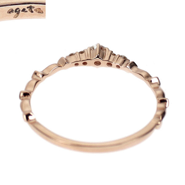アガット/agete K18PG ダイヤモンド リング 0.08ct