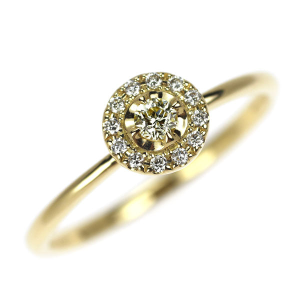 wish upon a star K18YG ダイヤモンド リング 0.083ct D0.05ct