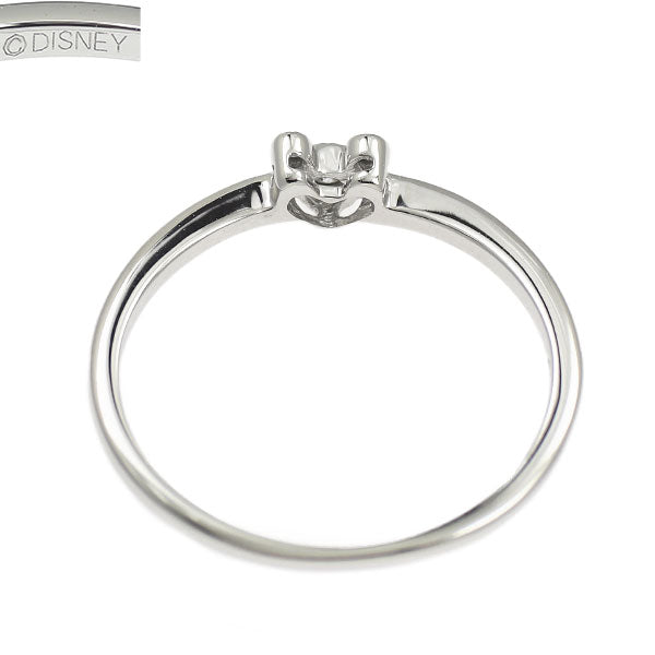 ディズニー K18WG ダイヤモンド リング 0.03ct ミッキーマウス