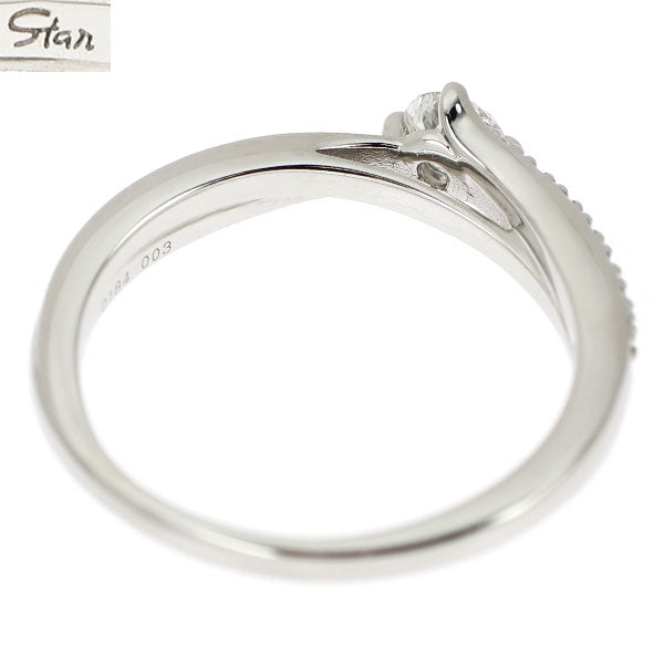 スタージュエリー Pt950 ダイヤモンド リング 0.184ct D0.03ct