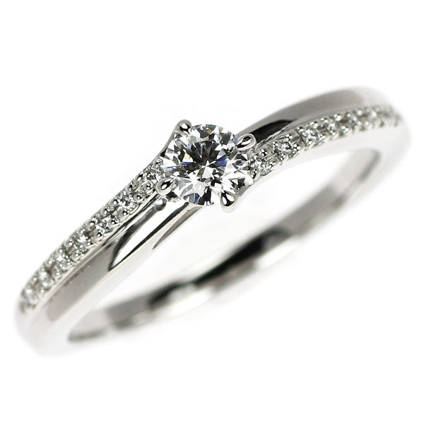 スタージュエリー Pt950 ダイヤモンド リング 0.184ct D0.03ct