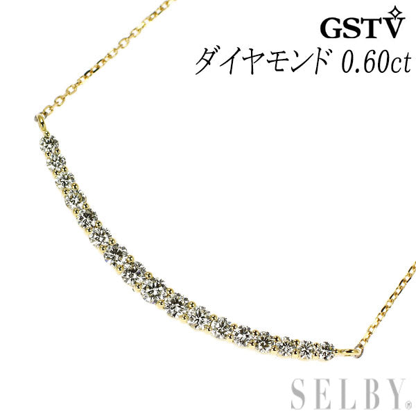 GSTV K18YG ダイヤモンド ペンダントネックレス 0.60ct