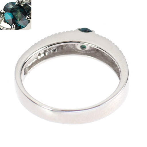 希少 K18WG アレキサンドライト ダイヤモンド リング 0.22ct D0.16ct