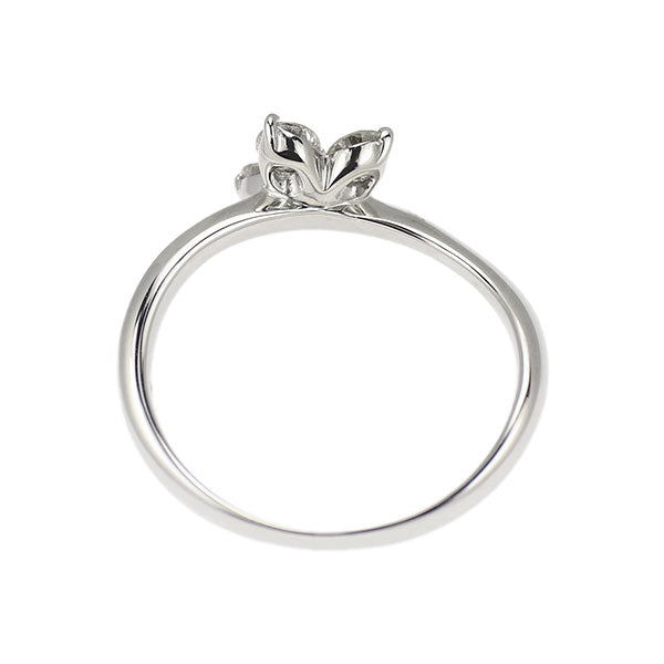 K18WG ダイヤモンド リング 0.40ct フラワー