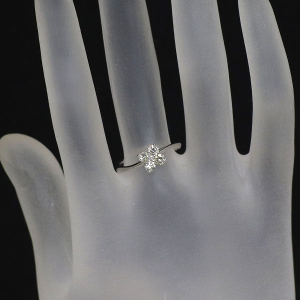 K18WG ダイヤモンド リング 0.40ct フラワー
