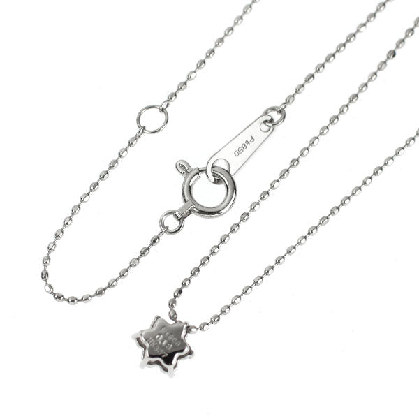 Pt900/ Pt850 ダイヤモンド ペンダントネックレス 0.13ct フラワー
