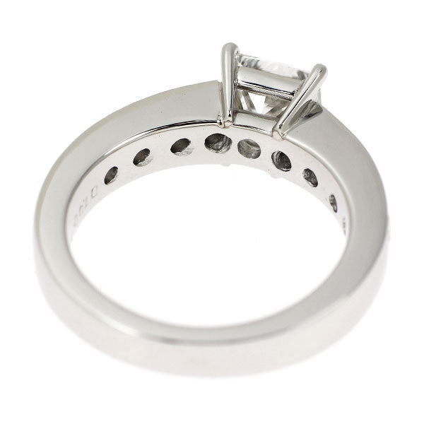 Pt900 プリンセスカット ダイヤモンド リング 1.00ct F VS1 D0.43ct
