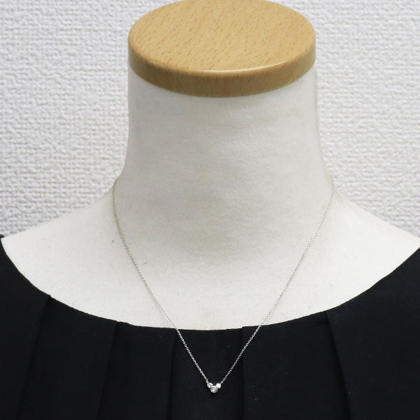 ディズニー K18WG ダイヤモンド ペンダントネックレス 0.25ct ミッキーマウス