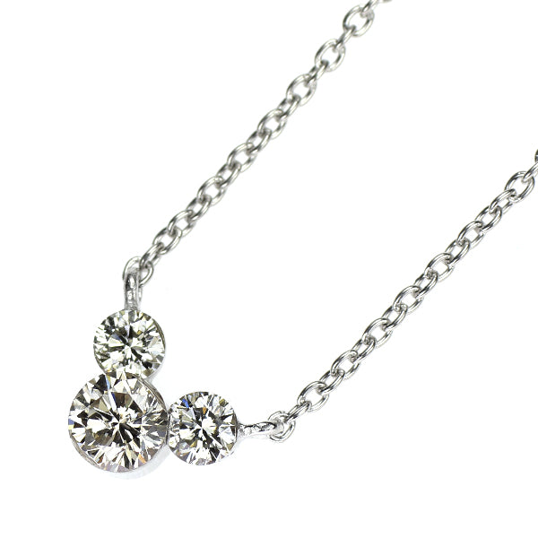 ディズニー K18WG ダイヤモンド ペンダントネックレス 0.25ct ミッキーマウス