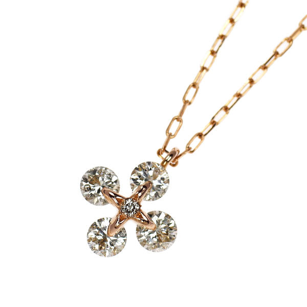 K18PG ダイヤモンド ペンダントネックレス 0.30ct