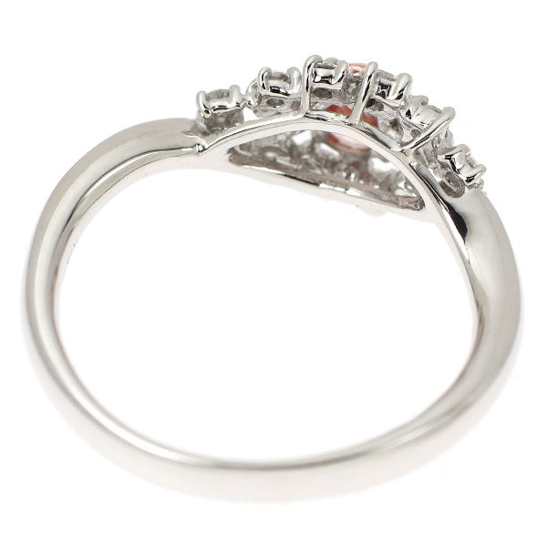 K18WG パパラチアサファイア ダイヤモンド リング 0.432ct D0.28ct