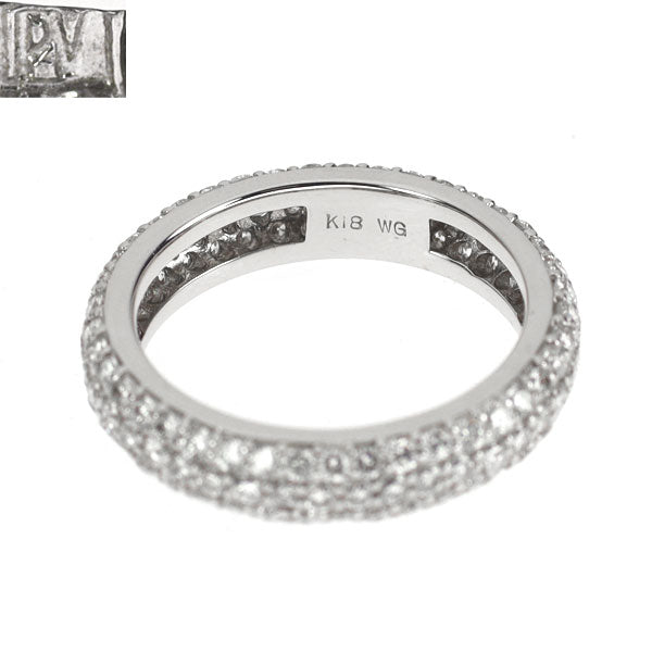 ポンテヴェキオ K18WG ダイヤモンド リング 1.29ct パヴェ フルエタニティ