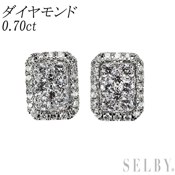 K18WG ダイヤモンド ピアス 品番p21-75 K18WG ダイヤモンド ピアス 0.70ct — セルビーオンラインストア