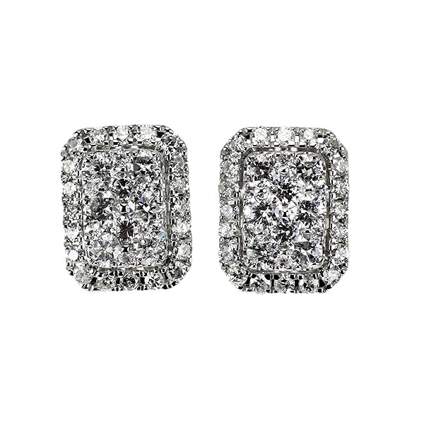 K18WG ダイヤモンド ピアス 0.70ct