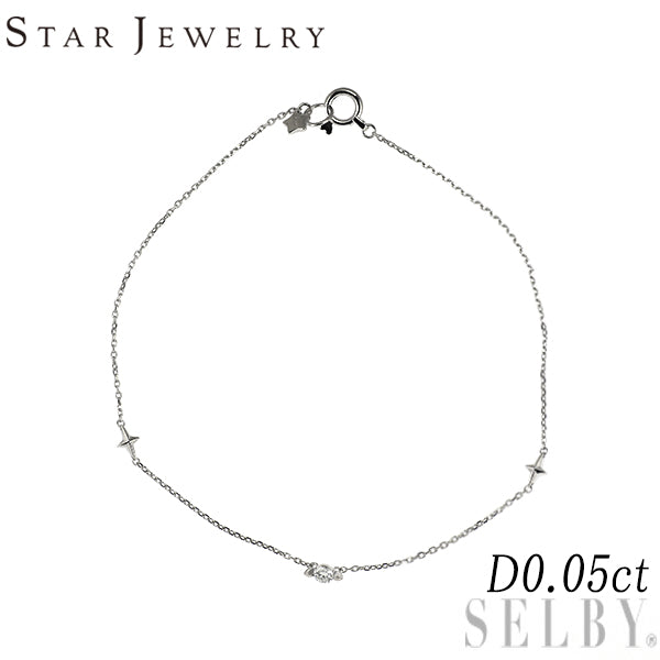 スタージュエリー K18WG ダイヤモンド ブレスレット 0.05ct