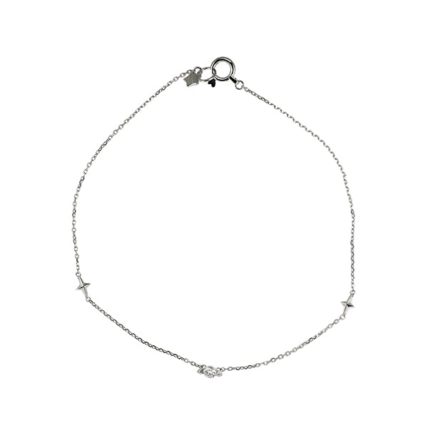 スタージュエリー K18WG ダイヤモンド ブレスレット 0.05ct